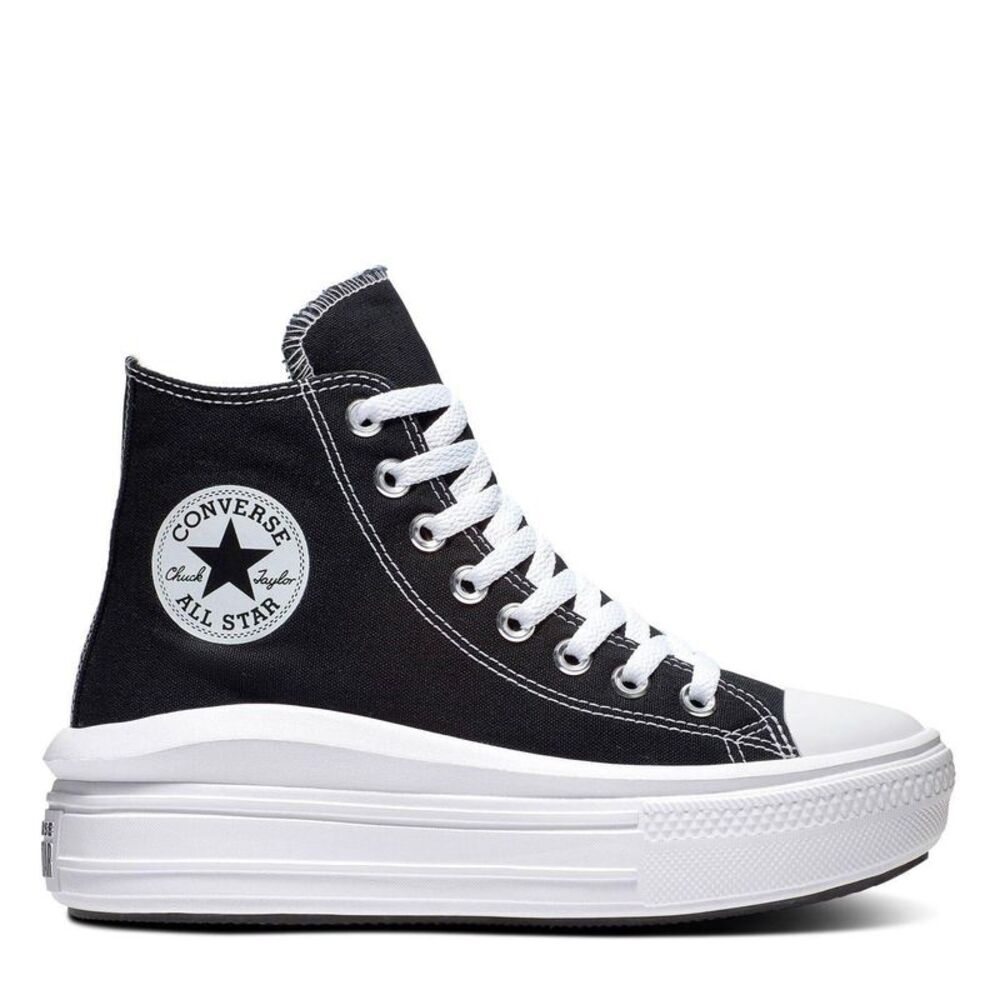 Converse Womens/Ladies Chuck Taylor Canvas Platform High Top Trainers / Black/Wh